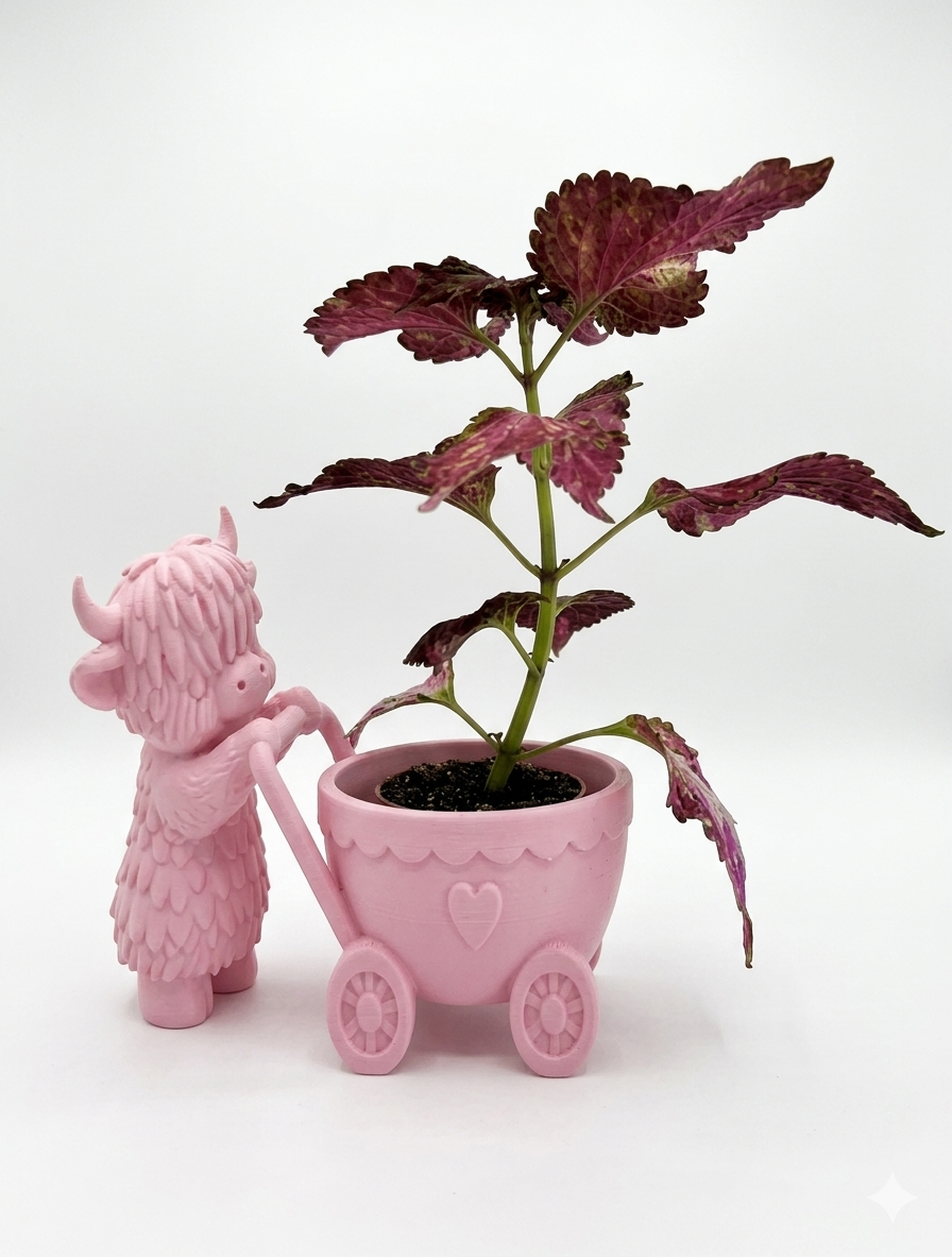 Cow Stroller Planter - Image 12