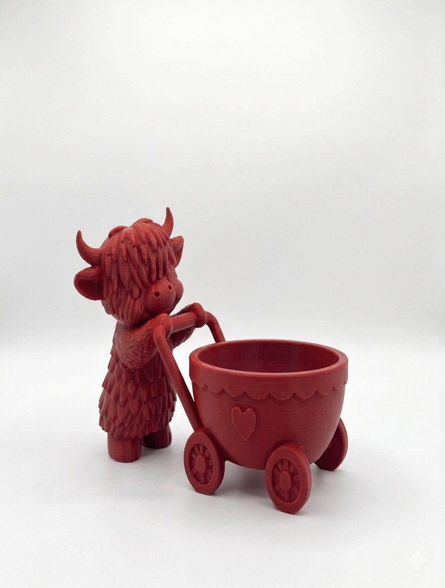 Cow Stroller Planter - Image 4