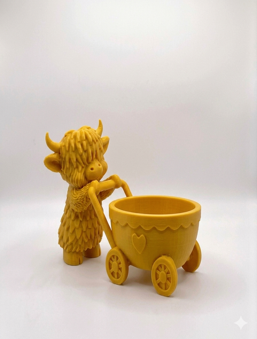 Cow Stroller Planter - Image 3