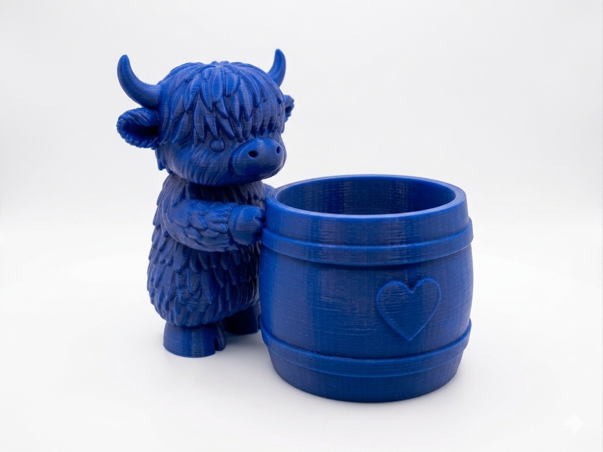 Highland Cow Heart Planter - Image 5