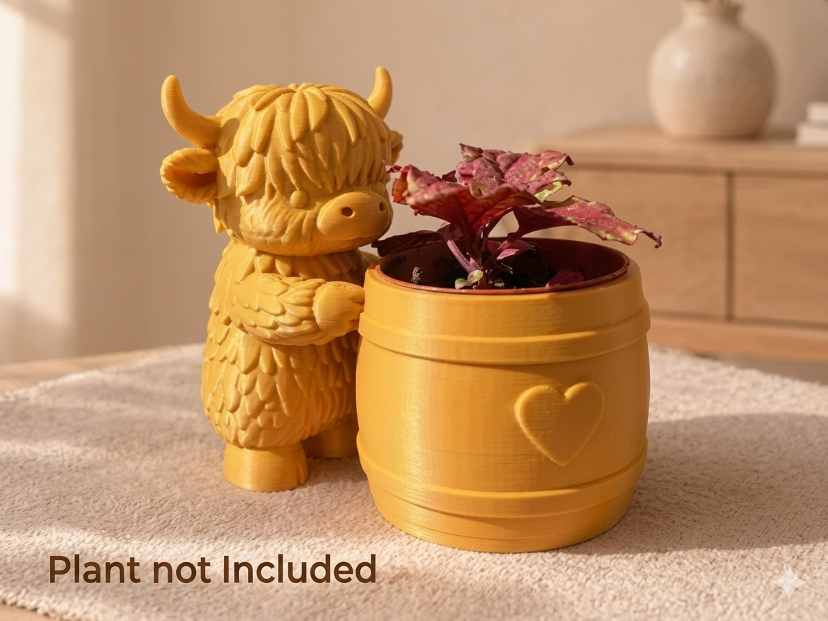 Cow Barrel Planter