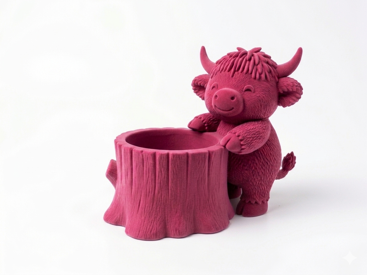 Cow Tree Stump Planter - Image 7