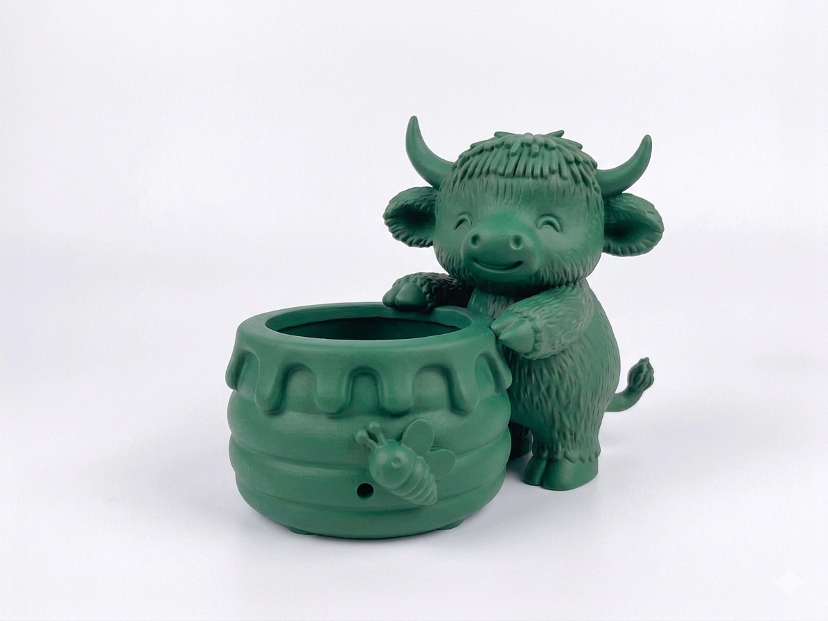 Cow with a honey pot planter - Image 14