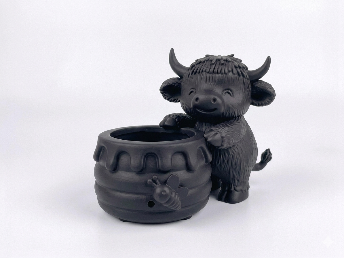 Cow with a honey pot planter - Image 9