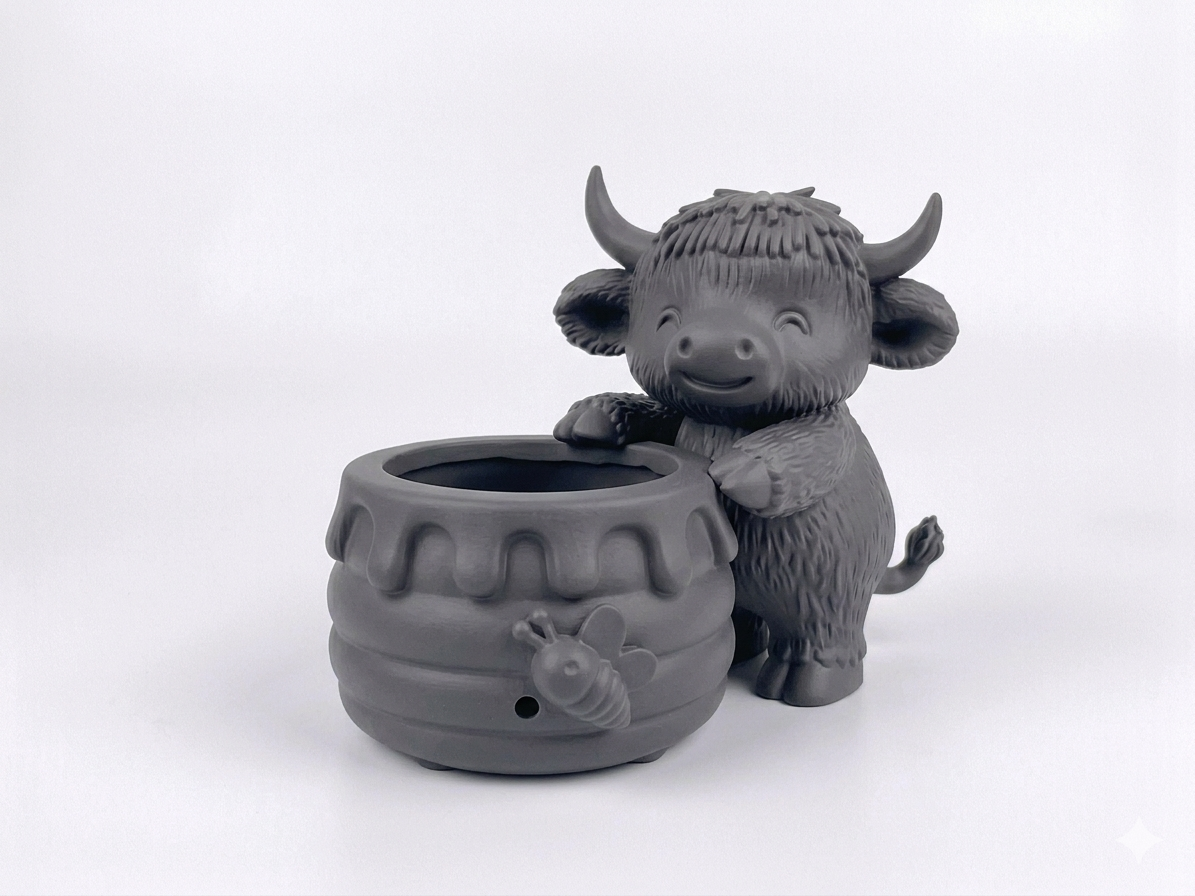Cow with a honey pot planter - Image 10