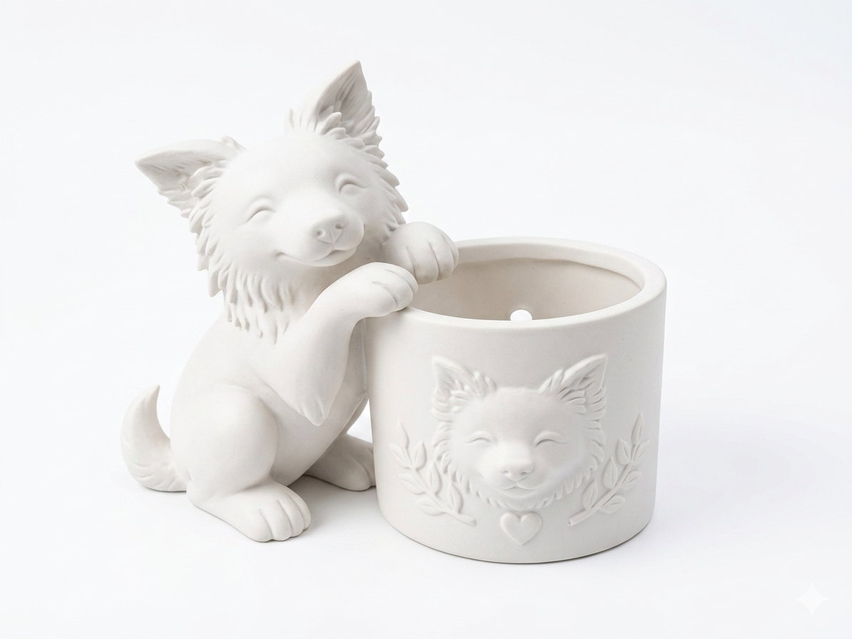 Border Collie Planter - Image 9