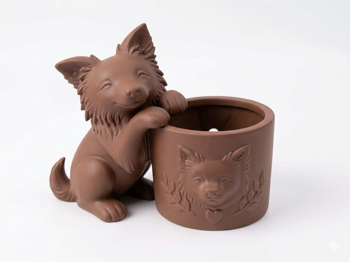Border Collie Planter - Image 6