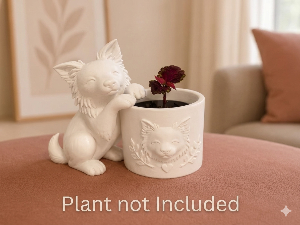 Border Collie Planter