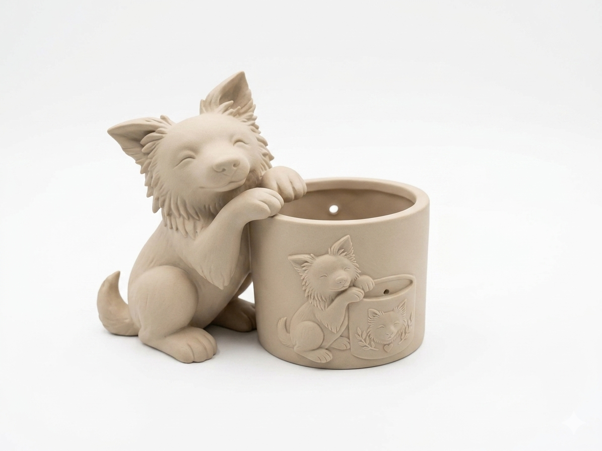 Border Collie Planter - Image 8