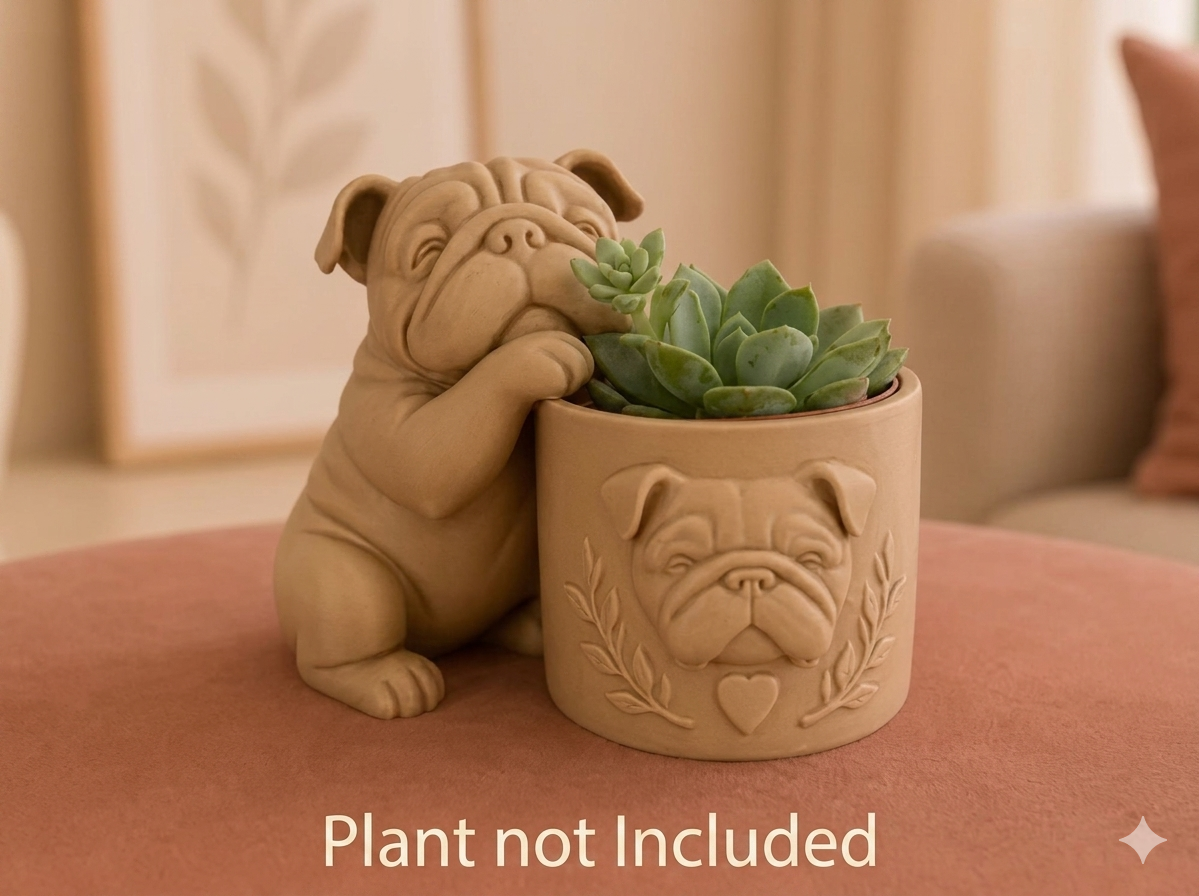 English Bulldog Planter