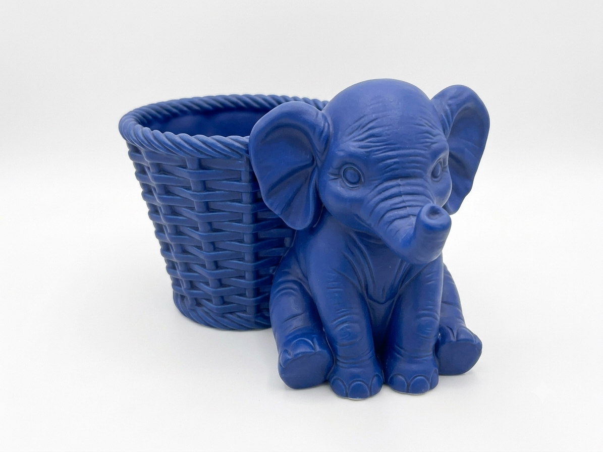 Elephant Wicker Planter - Image 2