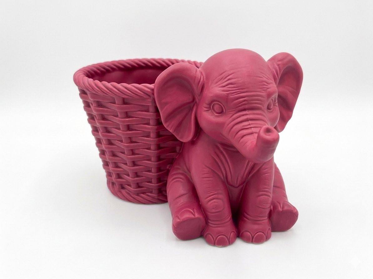 Elephant Wicker Planter - Image 15