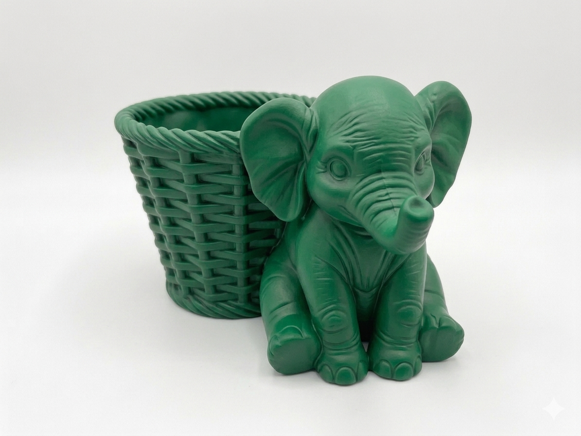 Elephant Wicker Planter - Image 14