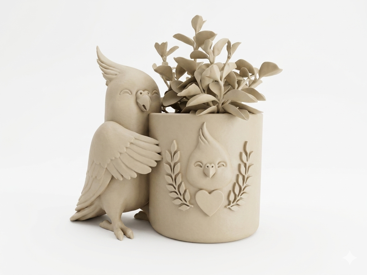Cockatiel Planter - Image 15