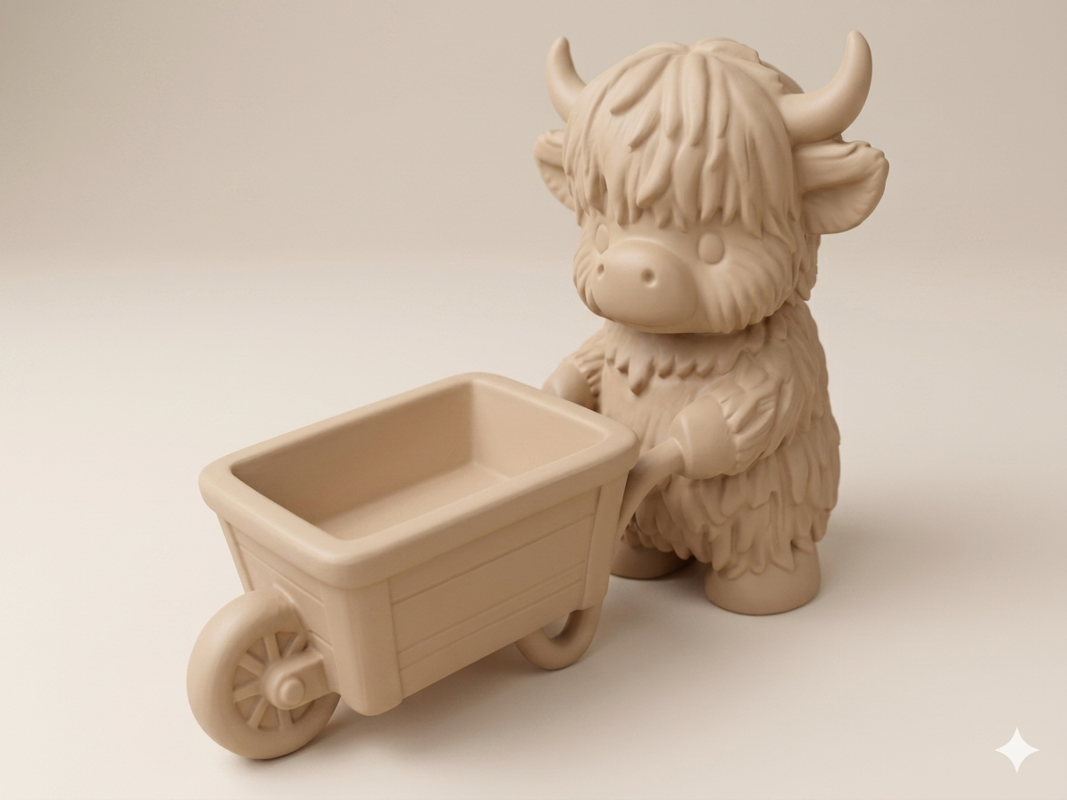 Cow with a wheelbarrow - Image 2