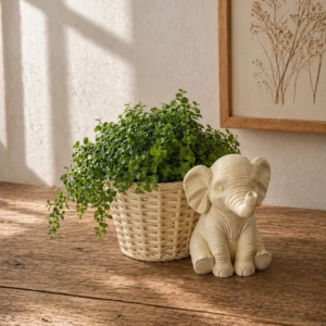 Elephant Wicker Planter