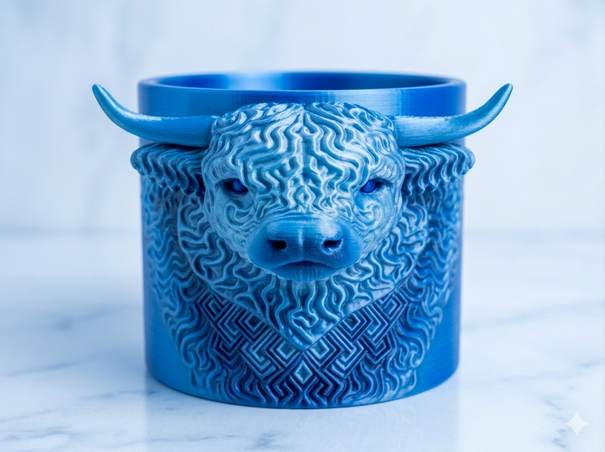 Planter Highland Cow Head - Image 2