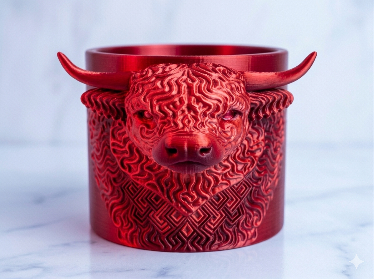 Planter Highland Cow Head - Image 3