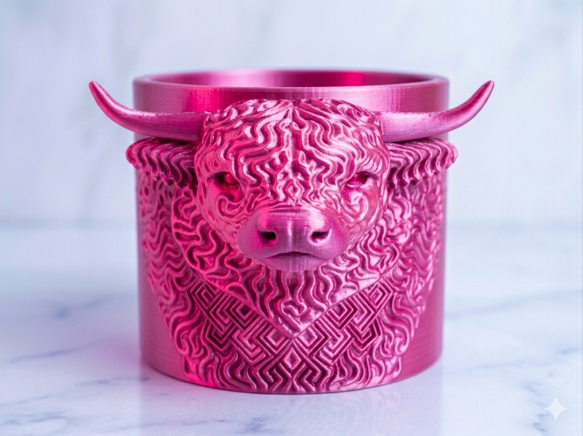 Planter Highland Cow Head - Image 4