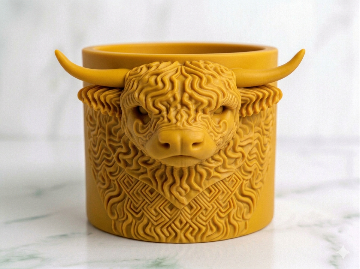 Planter Highland Cow Head - Image 11