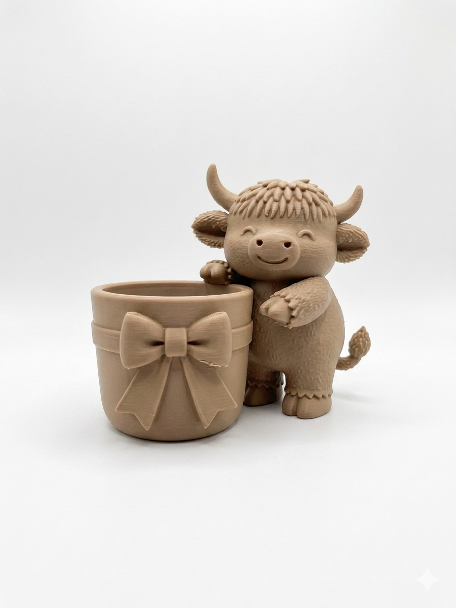 Meadow Cow Planter (With a Bow!) 🎀 - Image 2