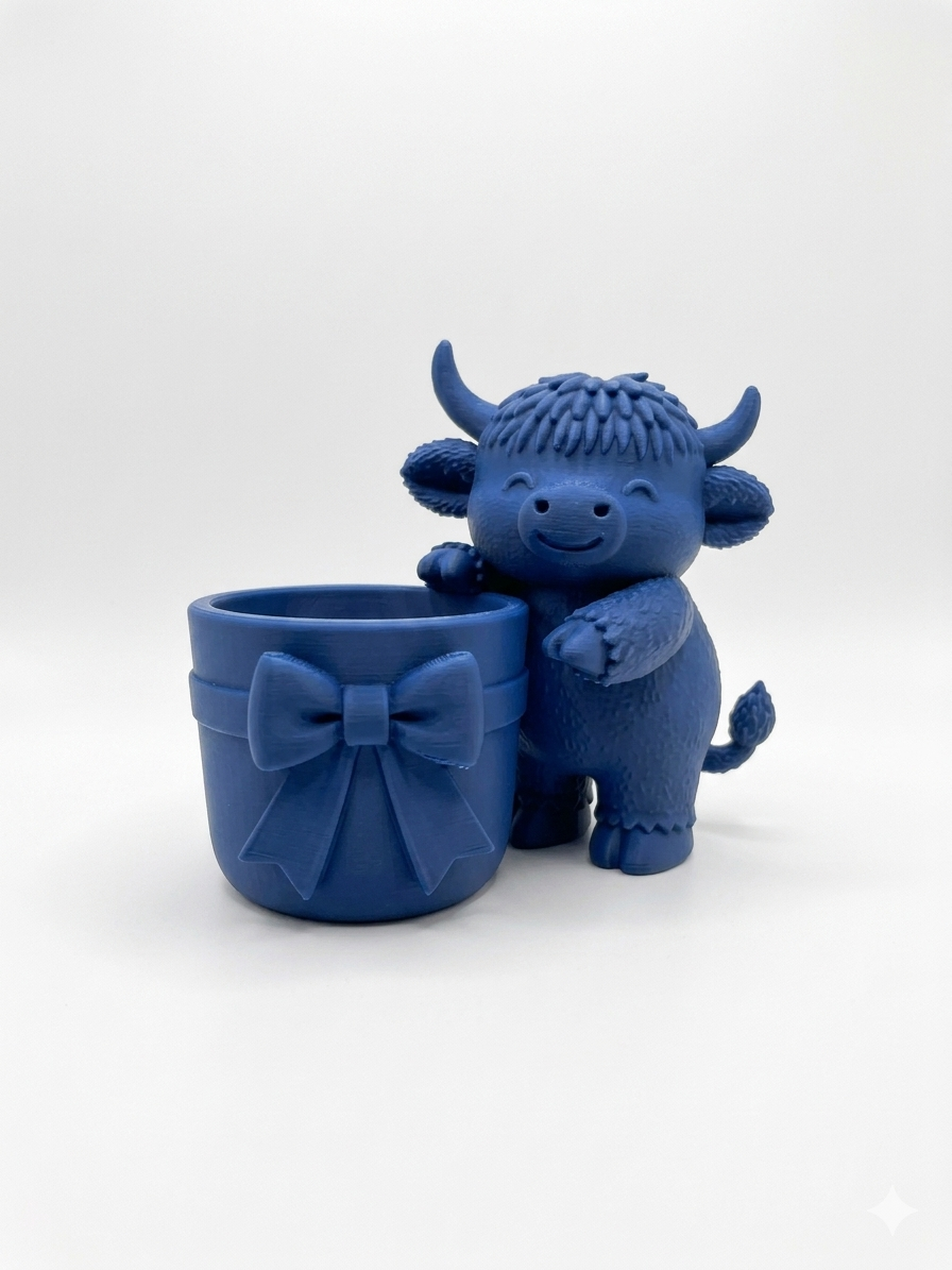 Meadow Cow Planter (With a Bow!) 🎀 - Image 3