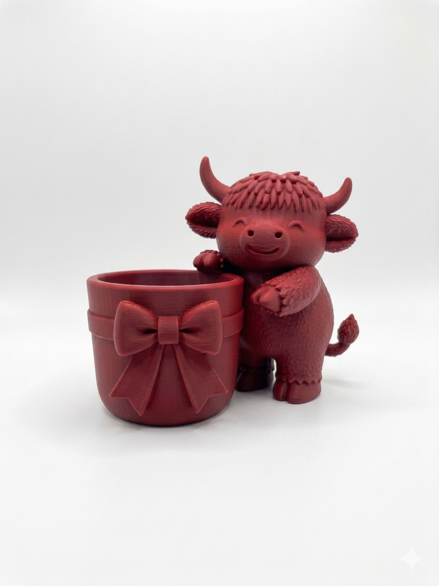 Meadow Cow Planter (With a Bow!) 🎀 - Image 4