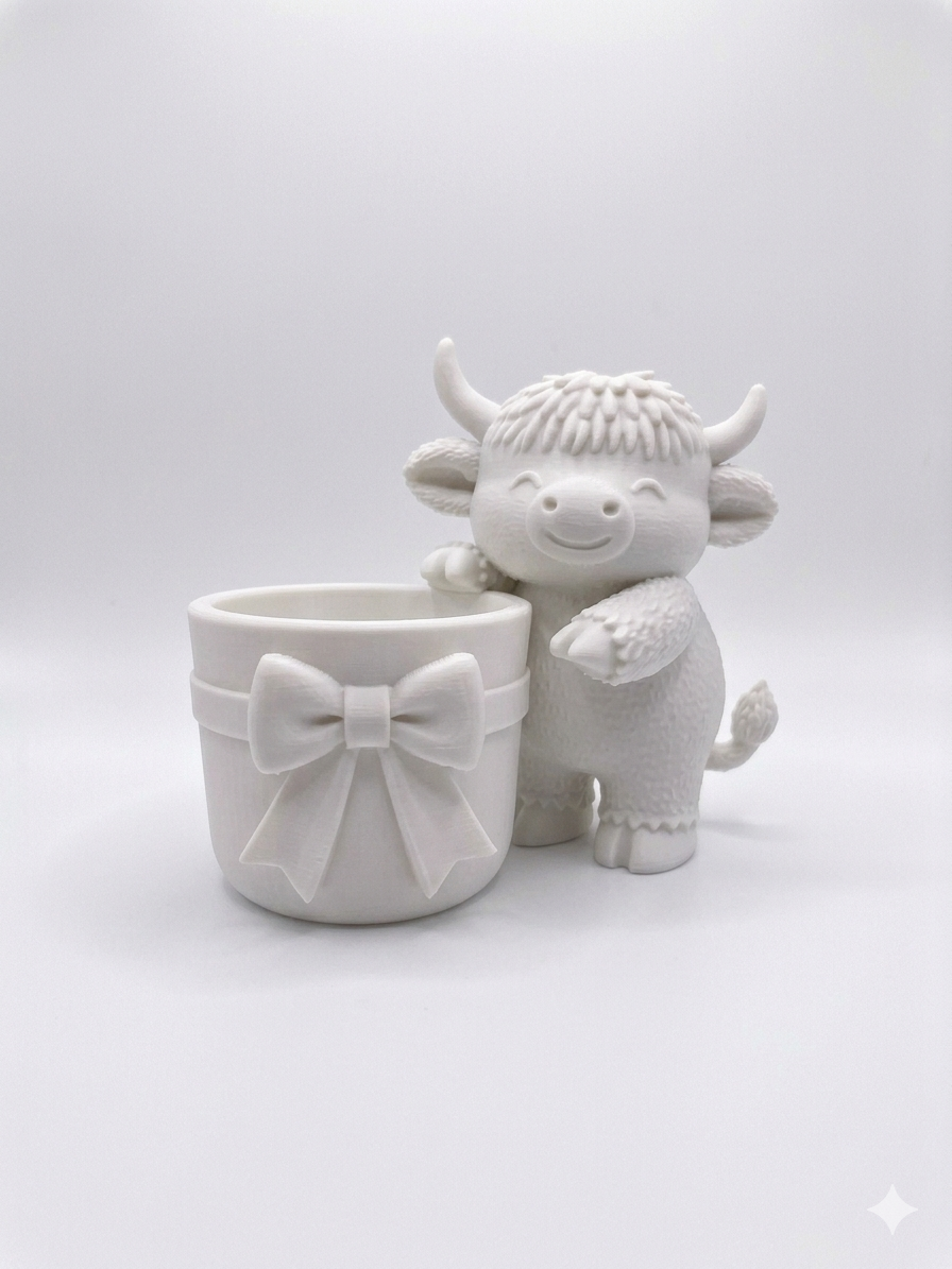 Meadow Cow Planter (With a Bow!) 🎀 - Image 6