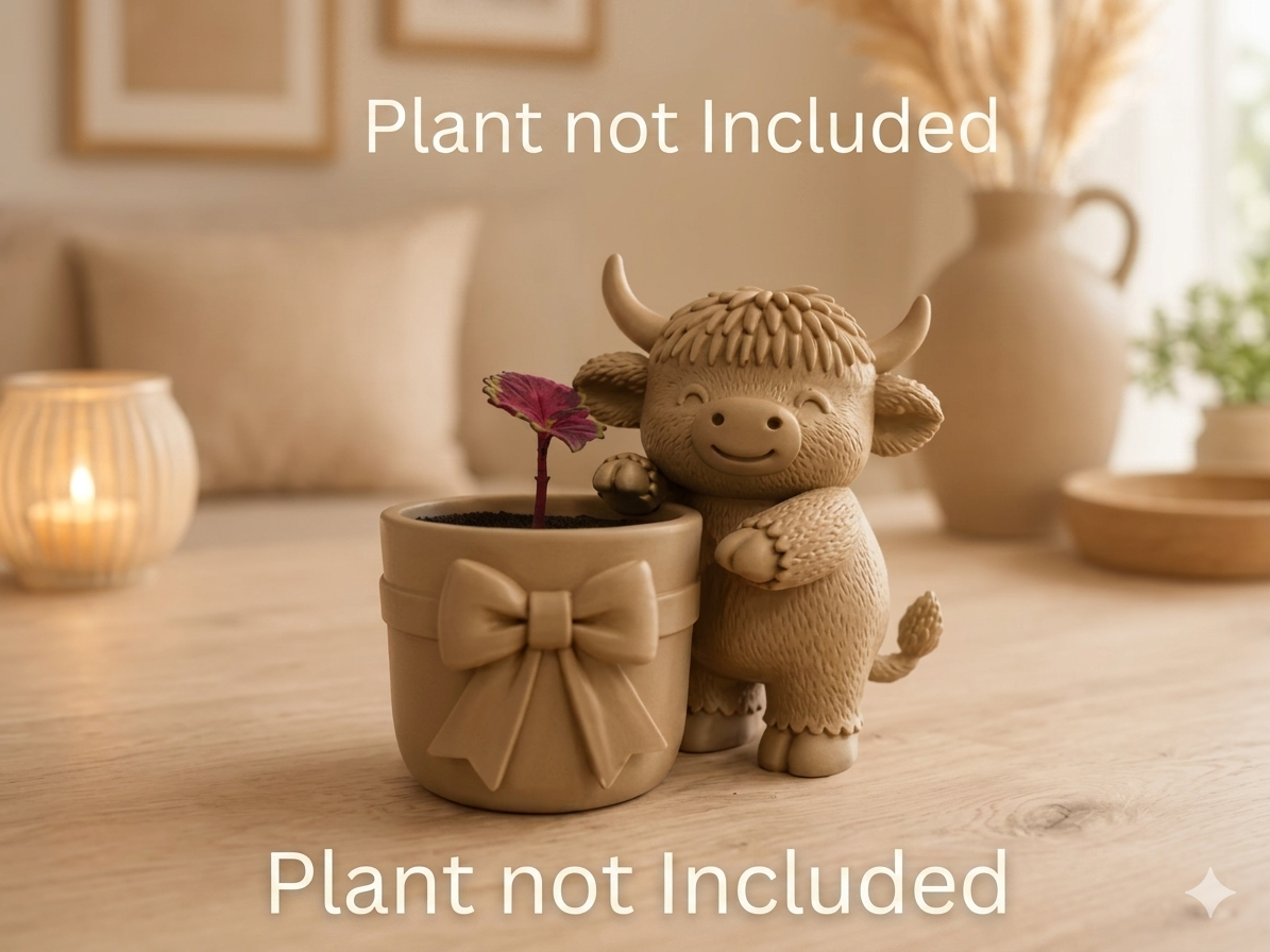 Meadow Cow Planter (With a Bow!) 🎀 - Image 13