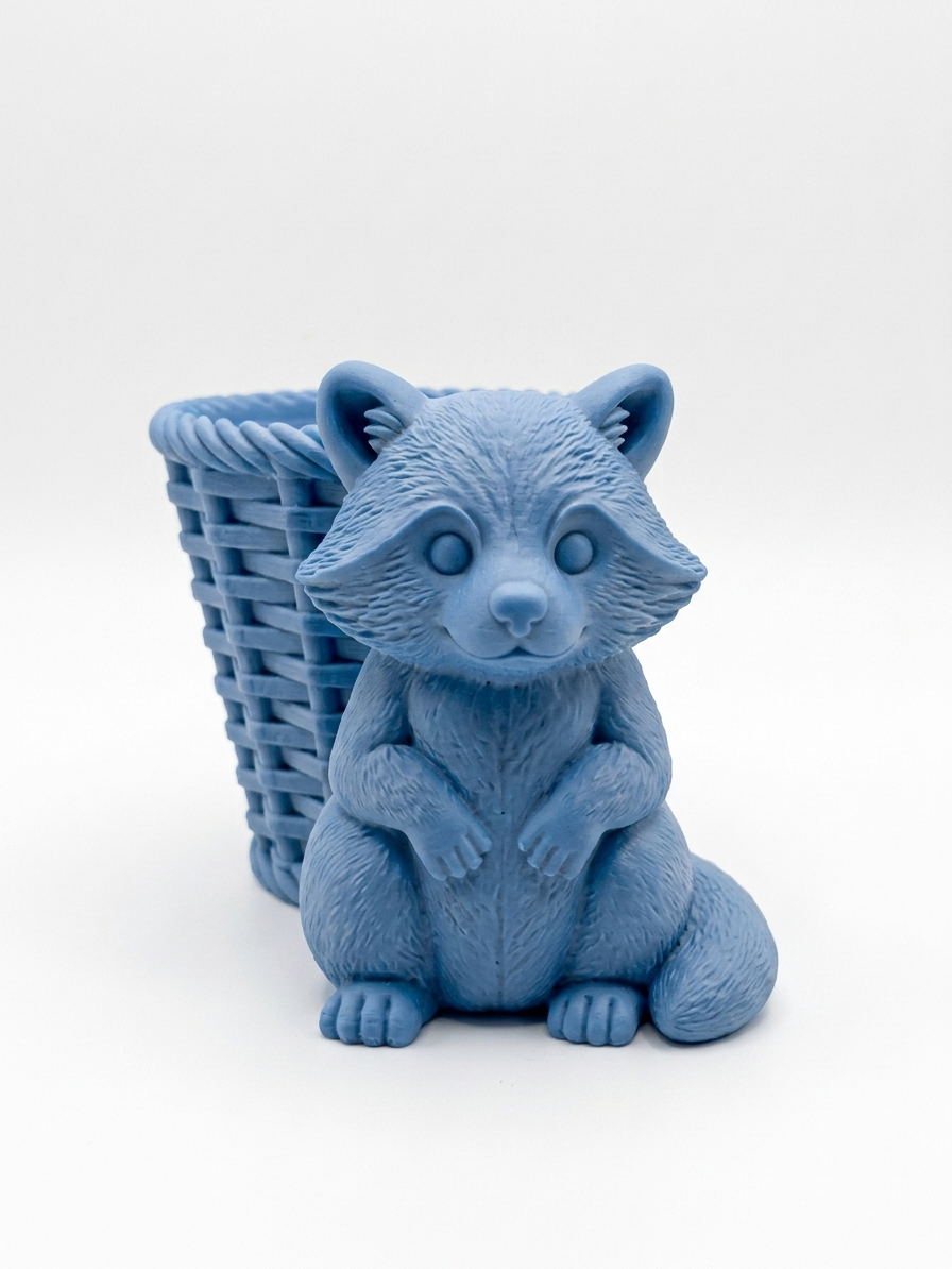 Raccoon Wicker Planter - Image 3