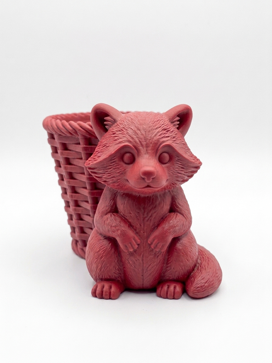Raccoon Wicker Planter - Image 4