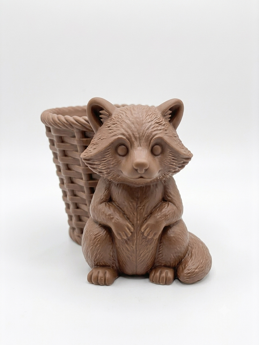 Raccoon Wicker Planter - Image 7