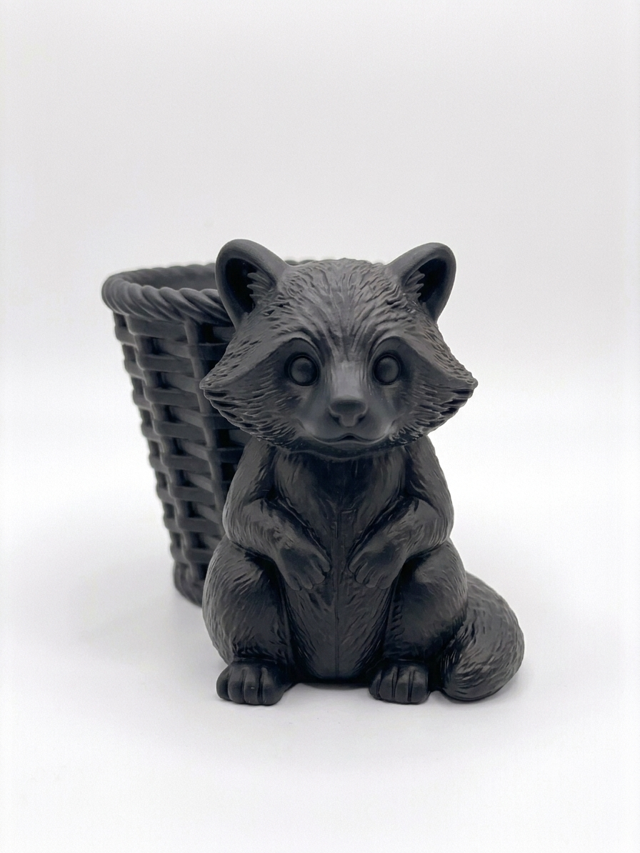 Raccoon Wicker Planter - Image 10