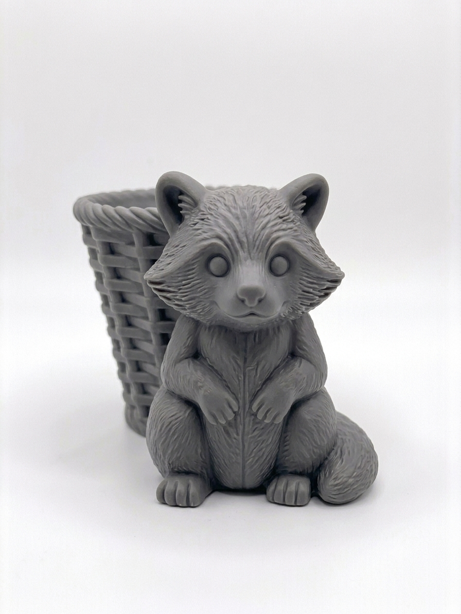 Raccoon Wicker Planter - Image 11