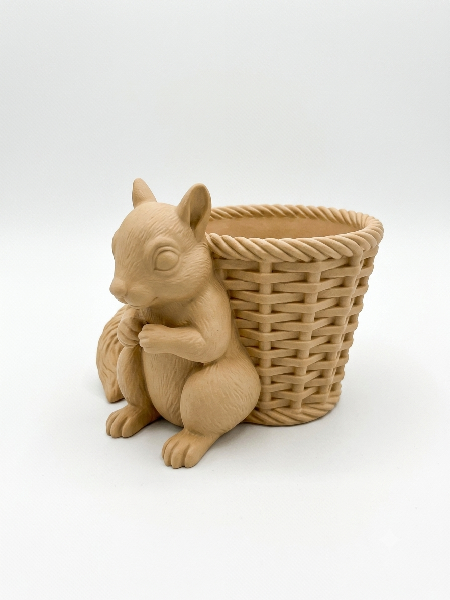Squirrel Wicker Planter - Image 2