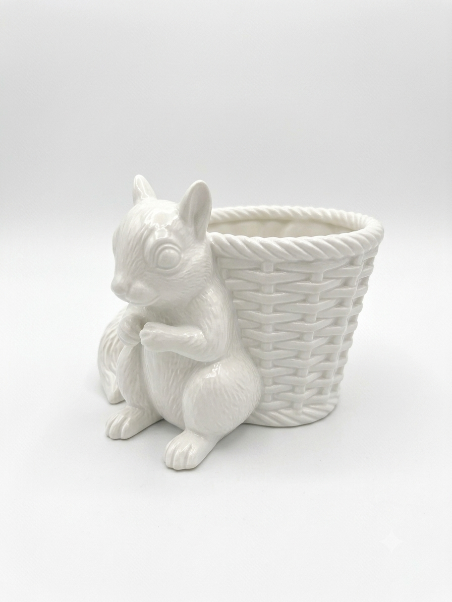 Squirrel Wicker Planter - Image 6