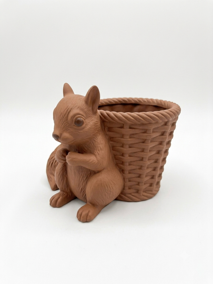 Squirrel Wicker Planter - Image 7