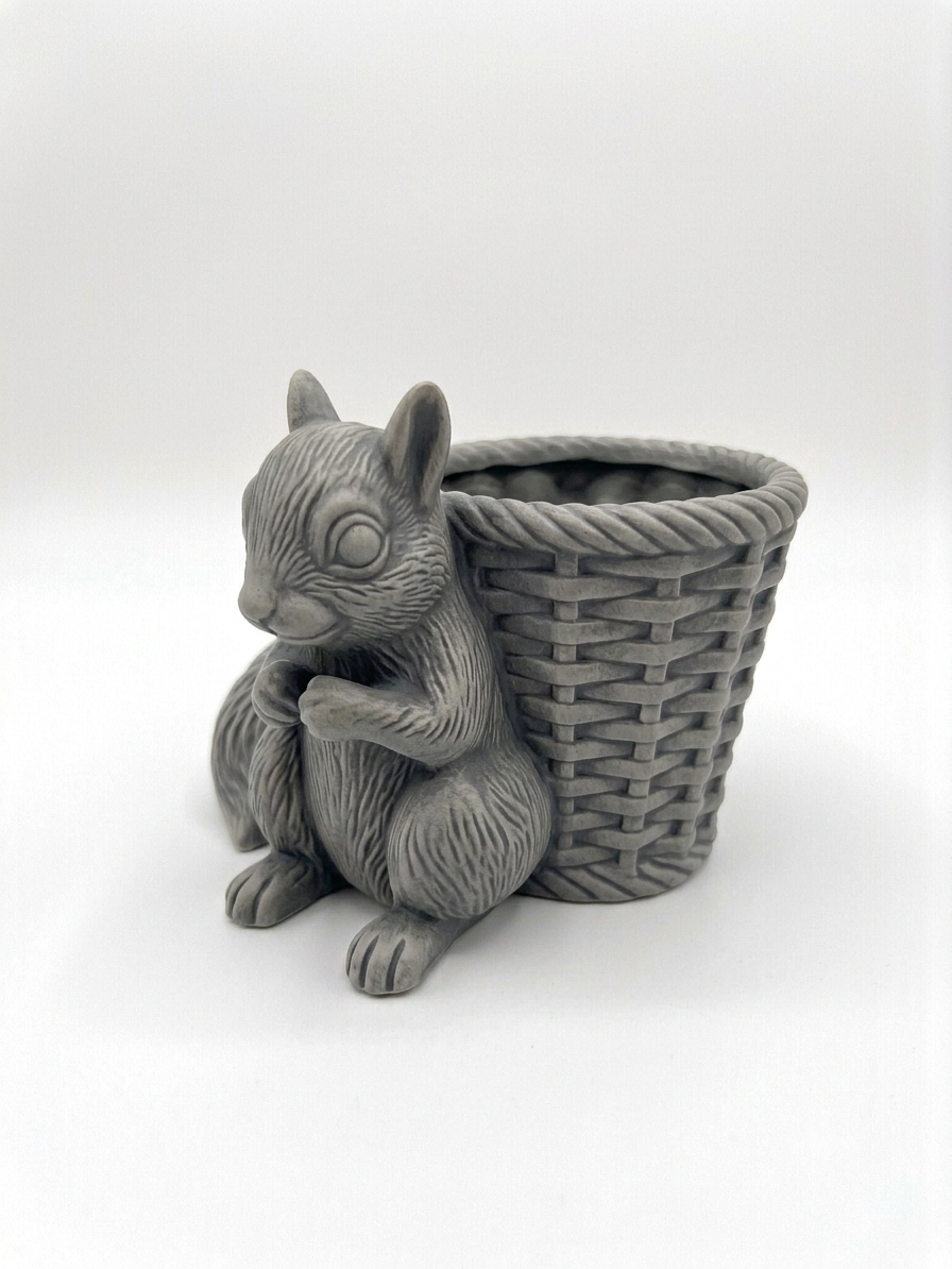 Squirrel Wicker Planter - Image 11