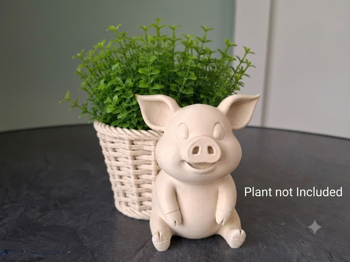 Pig Wicker Planter - Image 13