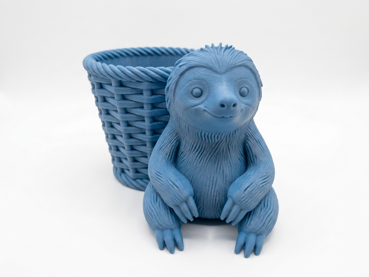 Sloth Wicker Planter - Image 12