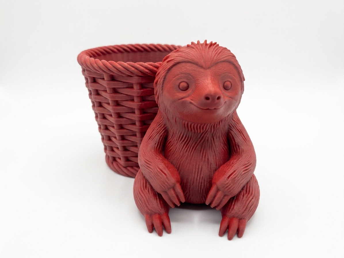 Sloth Wicker Planter - Image 11