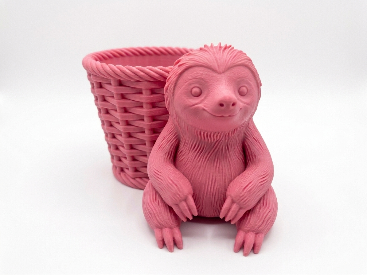 Sloth Wicker Planter - Image 10