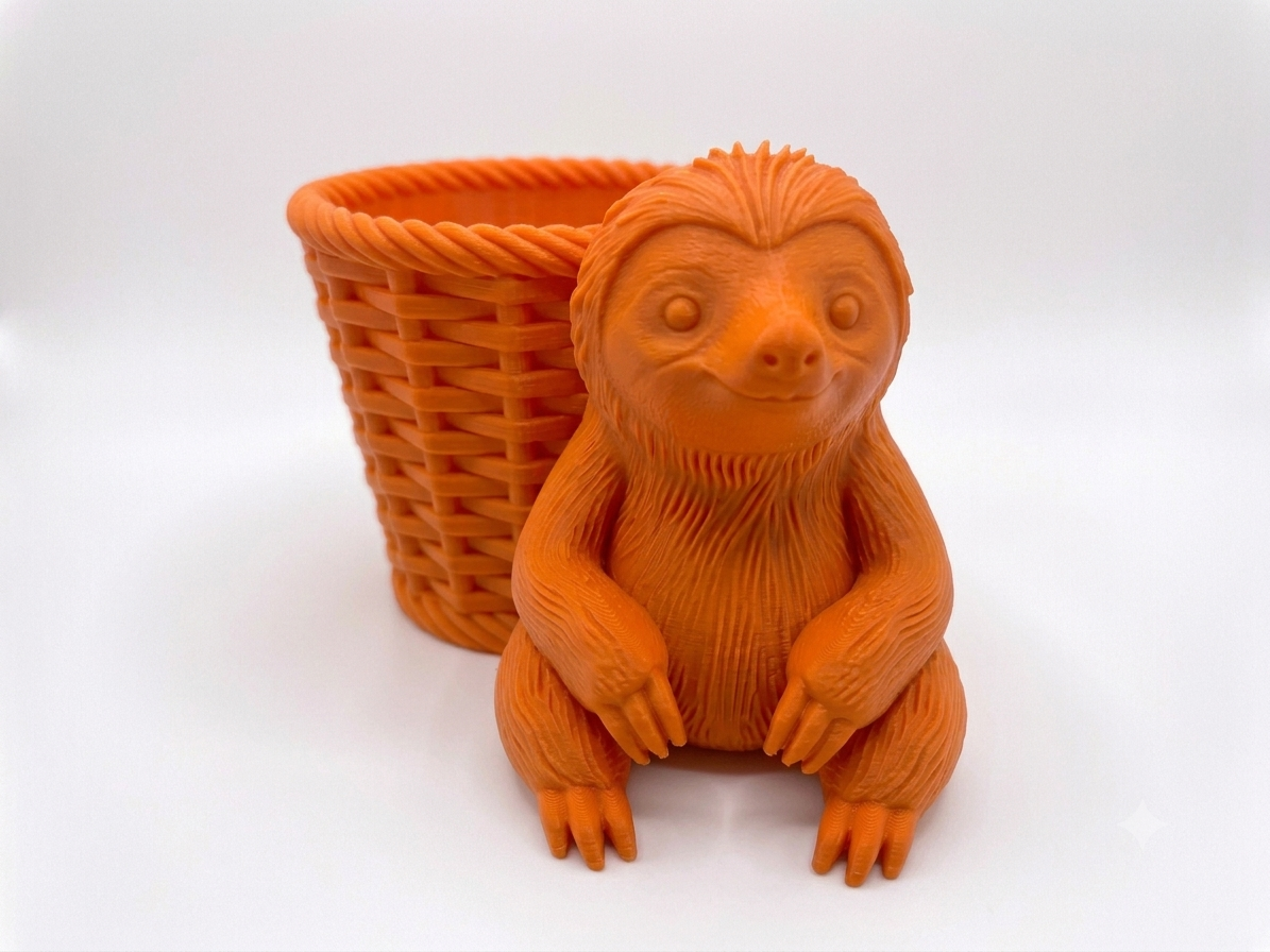 Sloth Wicker Planter - Image 5