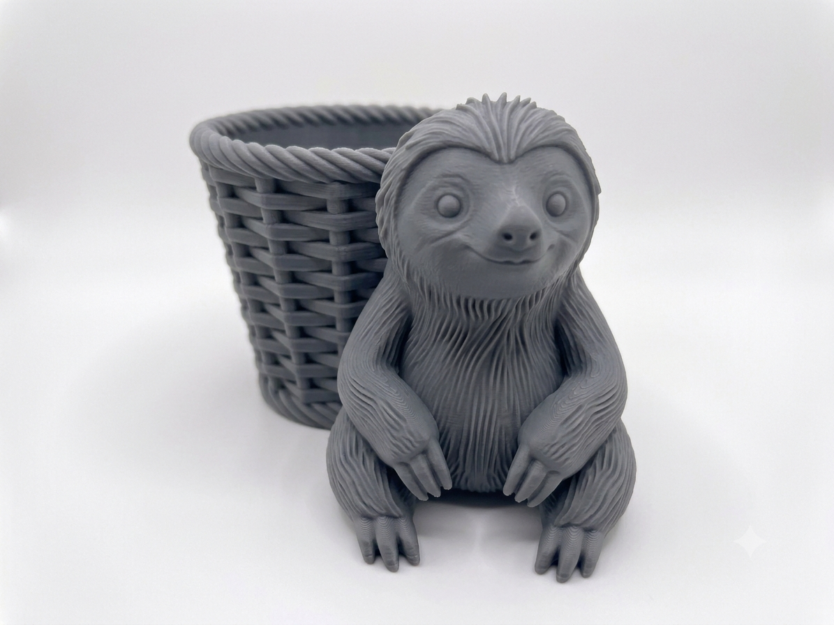 Sloth Wicker Planter - Image 7