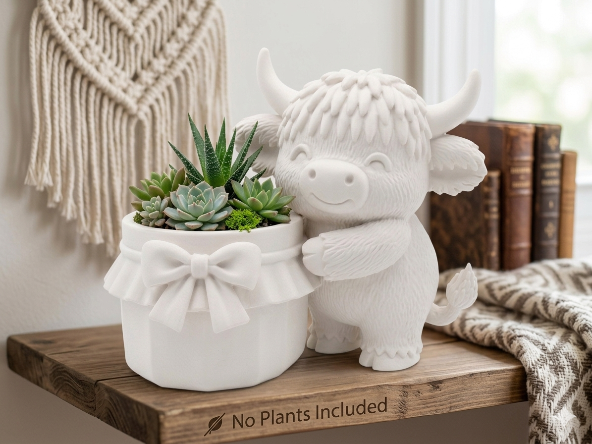 The Cow Jam Pot Planter