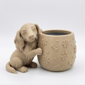 Cute Longhaired Dachshund Planter - Image 10
