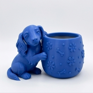 Cute Longhaired Dachshund Planter - Image 8