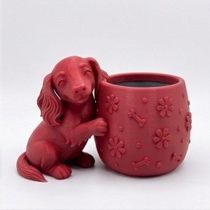 Cute Longhaired Dachshund Planter - Image 6
