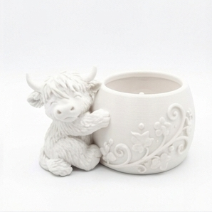 Cute Highland Cow Planter - Image 7
