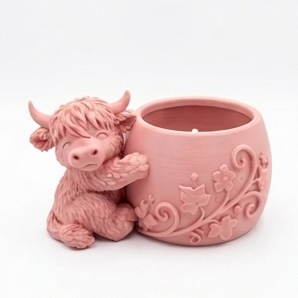 Cute Highland Cow Planter - Image 4